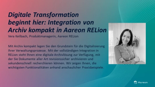 Vera Keilbach, Produktmanagerin, Aareon RELion GmbH